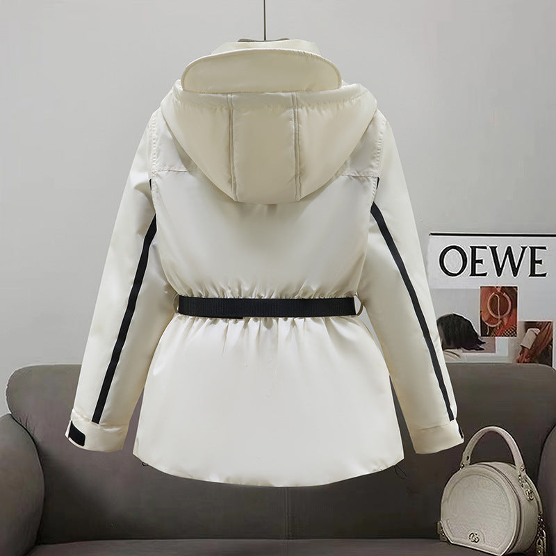 Damen Isolierte Parkajacke mit praktischem Taillengürtel und großen Taschen EB