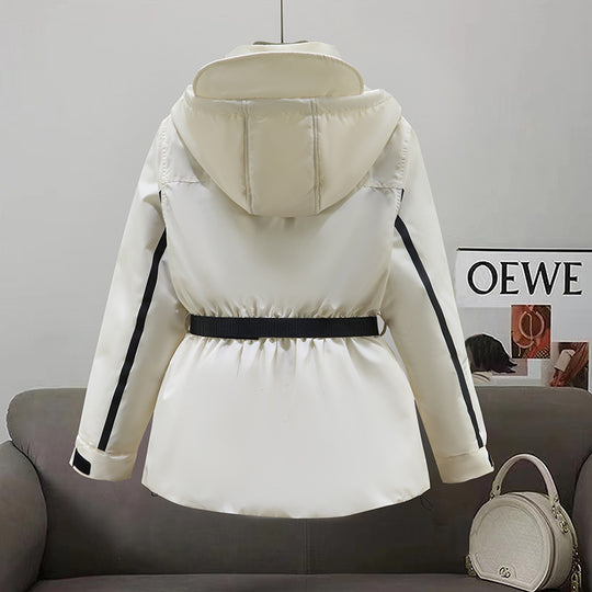 Damen Isolierte Parkajacke mit praktischem Taillengürtel und großen Taschen EB