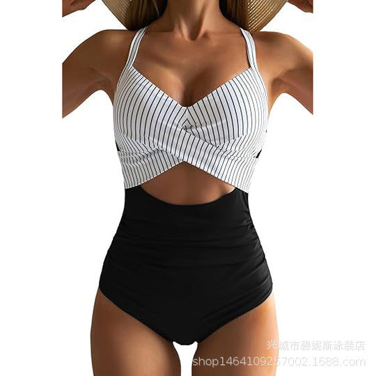 EB | Hohler rückenfreier Bikini mit engen Trägern