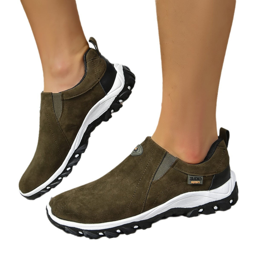 Damen Atmungsaktive Outdoor-Sneaker mit elastischem Einschlupf und rutschfester Sohle EB