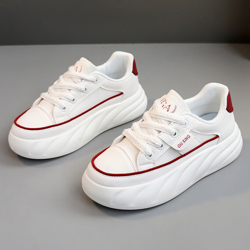 Damen trendige Chunky Sneakers mit hochgezogener Sohle und atmungsaktivem Obermaterial EB