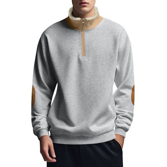 Herren Funktionaler Kapuzenpullover mit halbem Reißverschluss und weichem Innenfutter EB