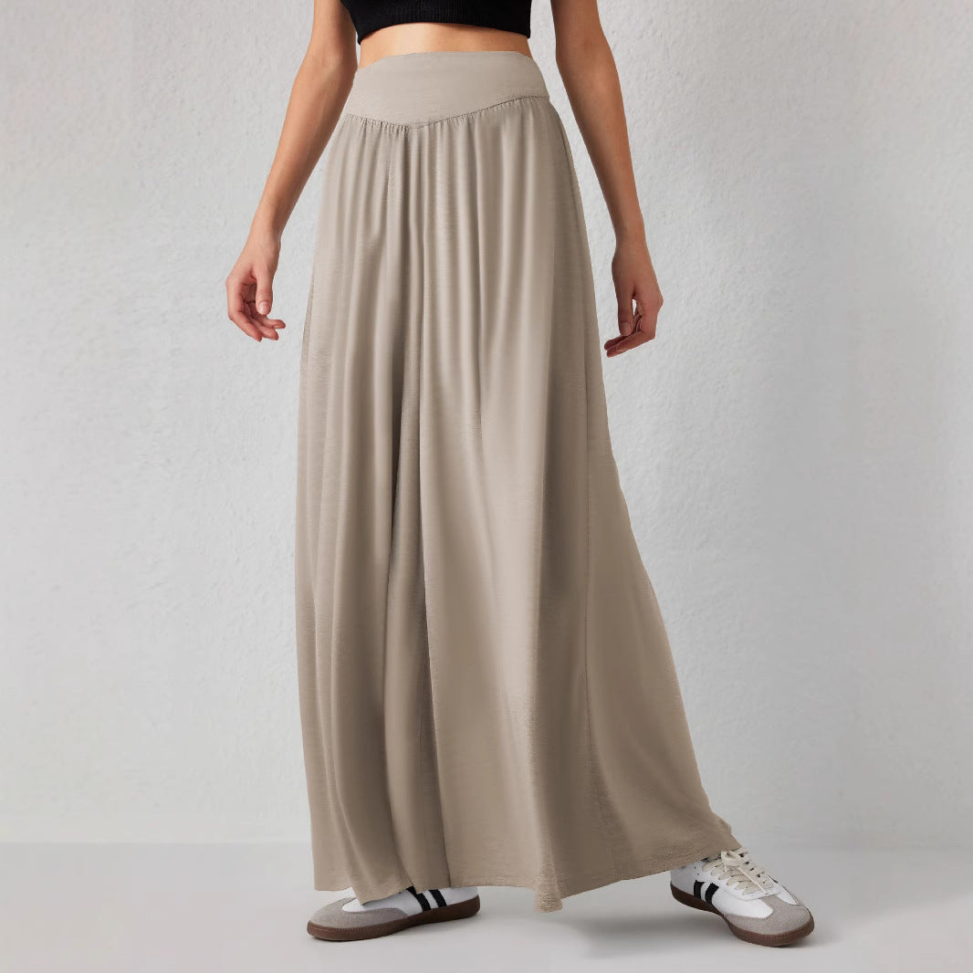Damen weite Jersey-Hose mit hohem Bund EB