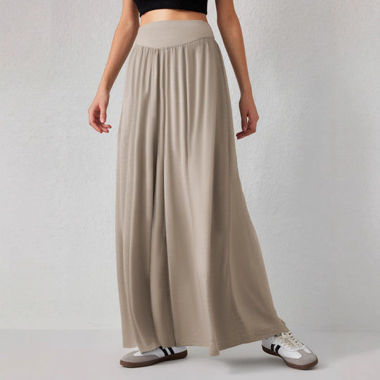 Damen weite Jersey-Hose mit hohem Bund EB