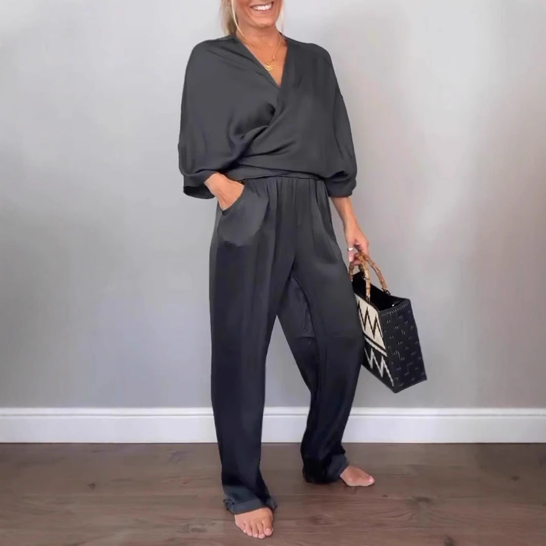 Damen elegantes und bequemes Jumpsuit Set EB