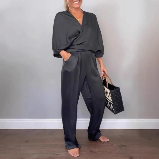 Damen elegantes und bequemes Jumpsuit Set EB