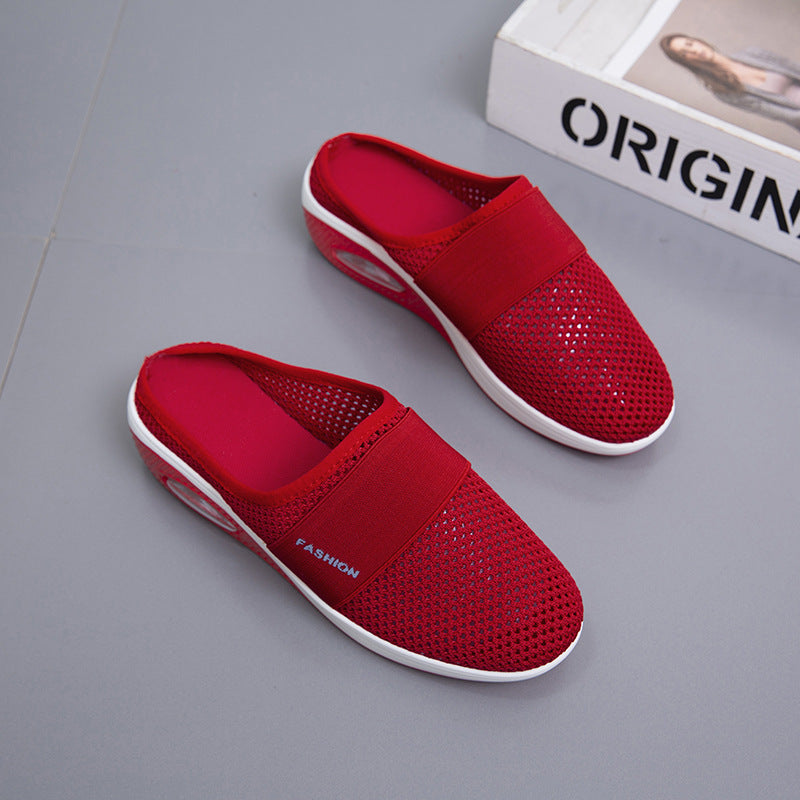 Damen atmungsaktive Slip-On Clogs mit elastischem Riemendesign EB