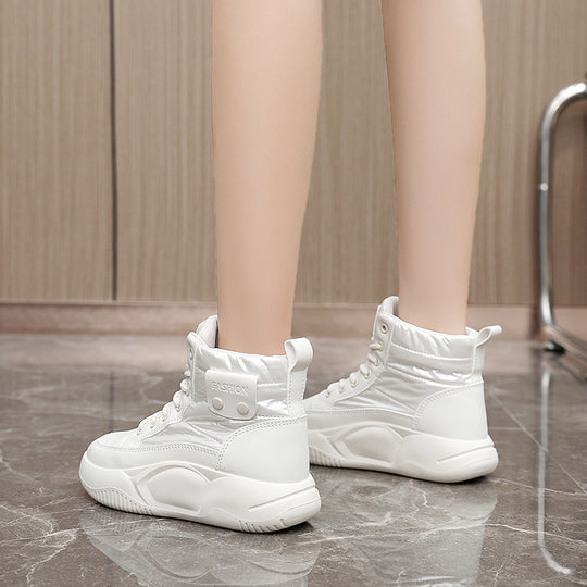 Damen Modische High-Top Sneakers mit sportlichem Design und rutschfester Sohle EB