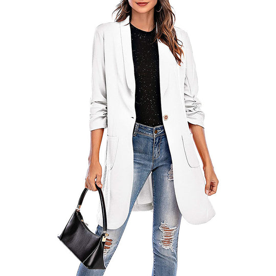 Damen Stretchiger Blazer mit modernem Schnitt und Taschen EB