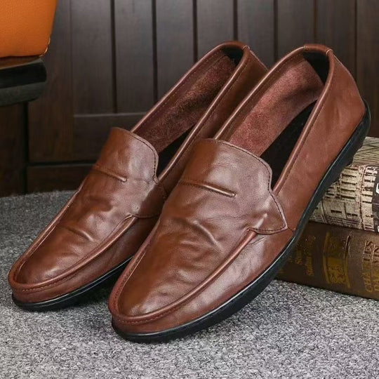 Damen Elegante Mokassins aus weichem Leder mit rutschfester Sohle EB