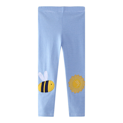 Mädchen Leggings mit buntem Bienen- und Sonnenmotiv EB