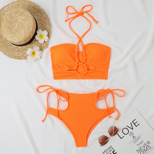 Damen Bikini-Set mit raffiniertem Cut-Out und hohem Taillenschnitt EB