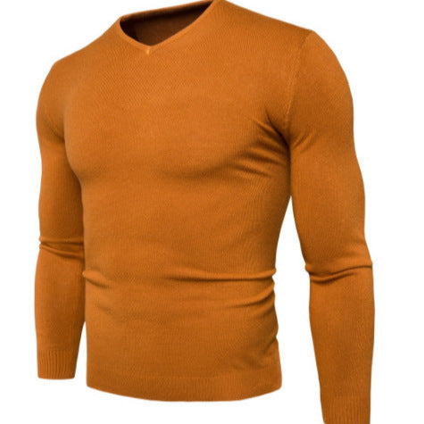 Herren feiner V-Ausschnitt Pullover aus hochwertiger Baumwolle EB