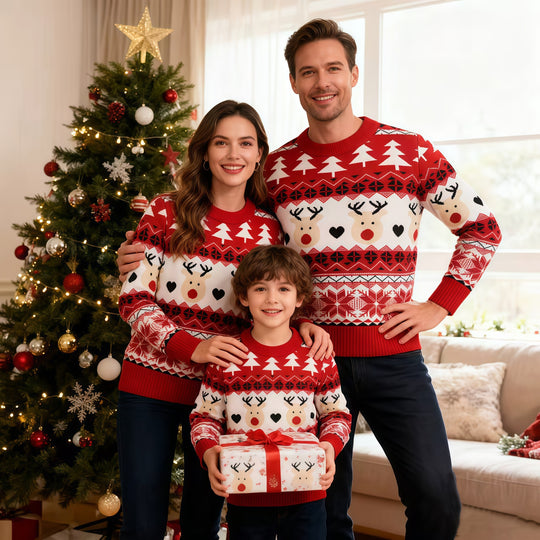 EB | Der stilvolle Weihnachtspullover rot Herren