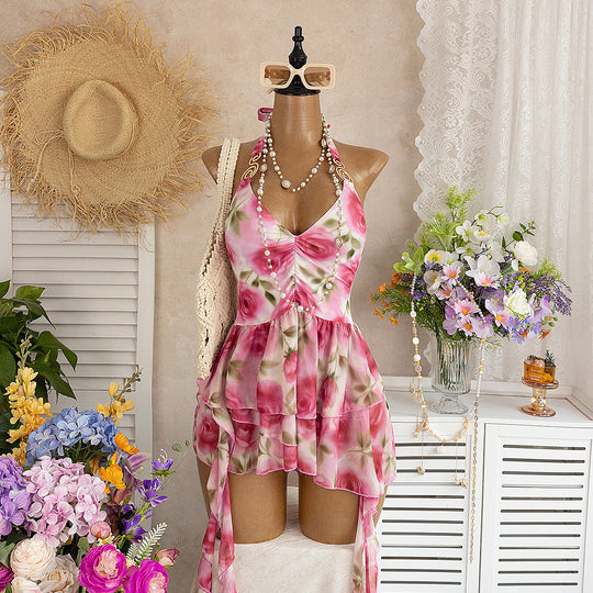Damen Sommerkleid mit floralem Design EB