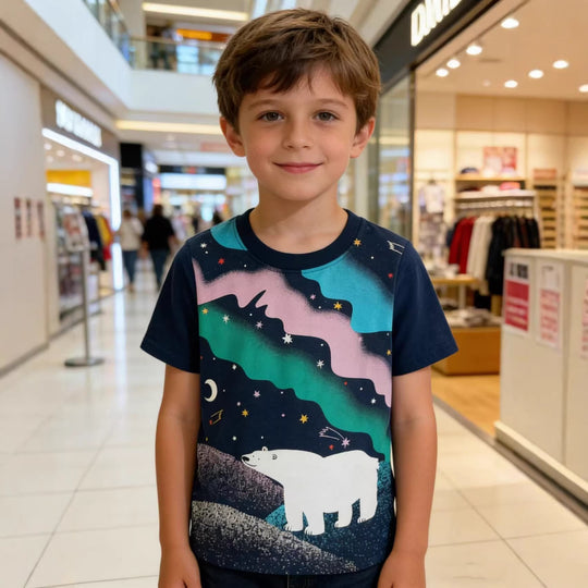 Jungen T-Shirt mit leuchtendem Bärenmotiv EB