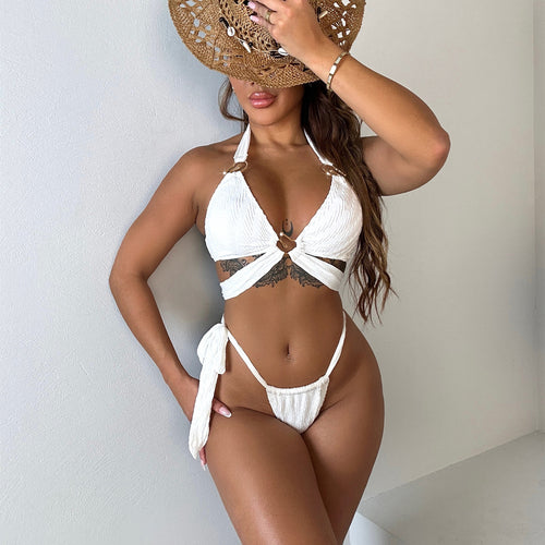 Damen Triangel-Bikini mit eleganter Raffung EB