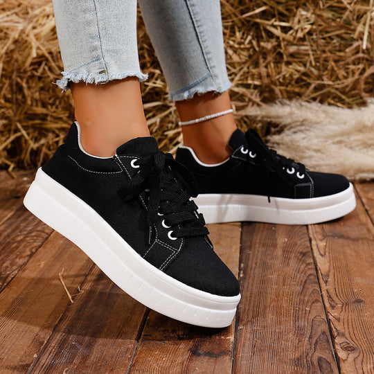 Damen Sneakers mit platten Sohlen EB