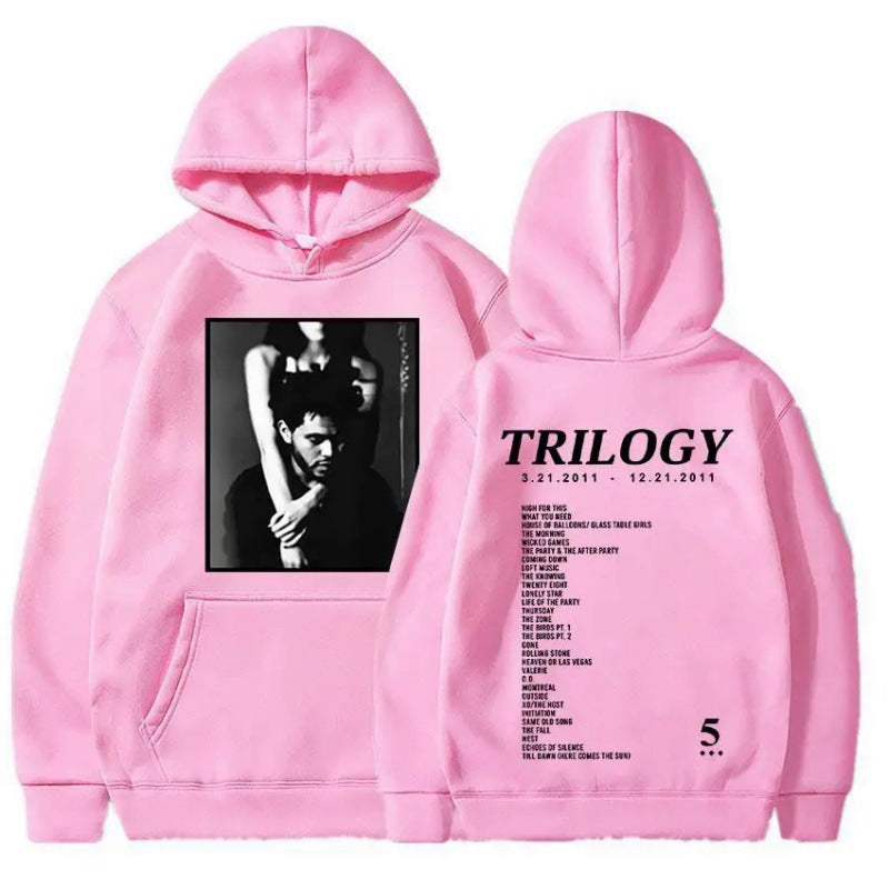 Damen Kapuzenpullover mit künstlerischem Fotodruck und einzigartigem Schriftzug EB