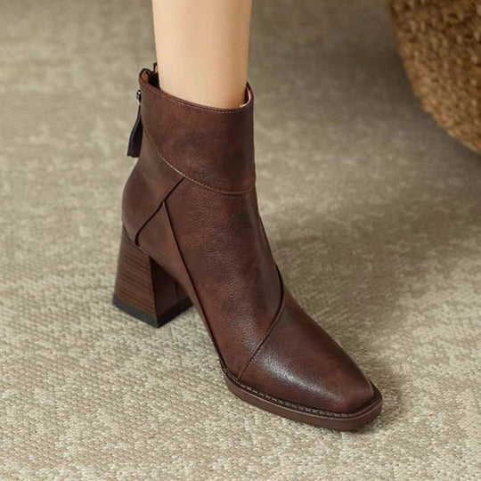 Damen modische Ankle Boots mit eleganter Schafthöhe und sorgfältiger Nahtverarbeitung EB
