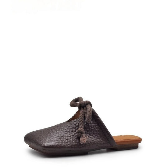 Damen modische Mules mit dekorativem Schnürdesign EB