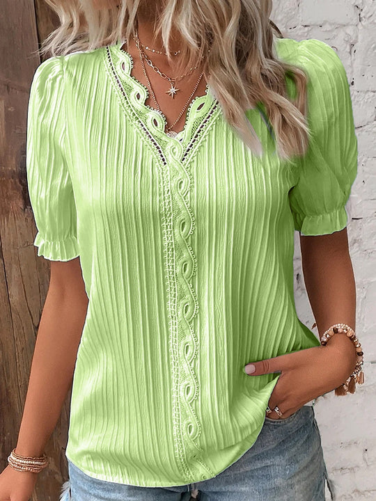 Damen Bluse mit raffiniertem Rüschendetail EB