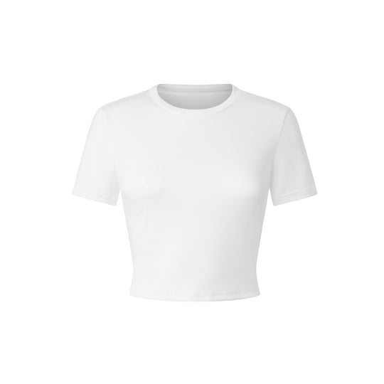 Damen Crop-Top mit nostalgischem Grafikdesign EB