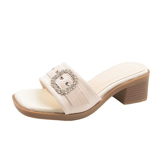 Damen Stilvolle Riemchen-Sandaletten mit elegantem Schmuckdetail EB