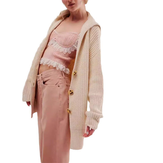 Damen Strickjacke mit eleganter Knopfakzentuierung und lässigem Schnitt EB