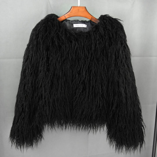 Damen statement Fleece-Jacke mit voluminösem Look EB