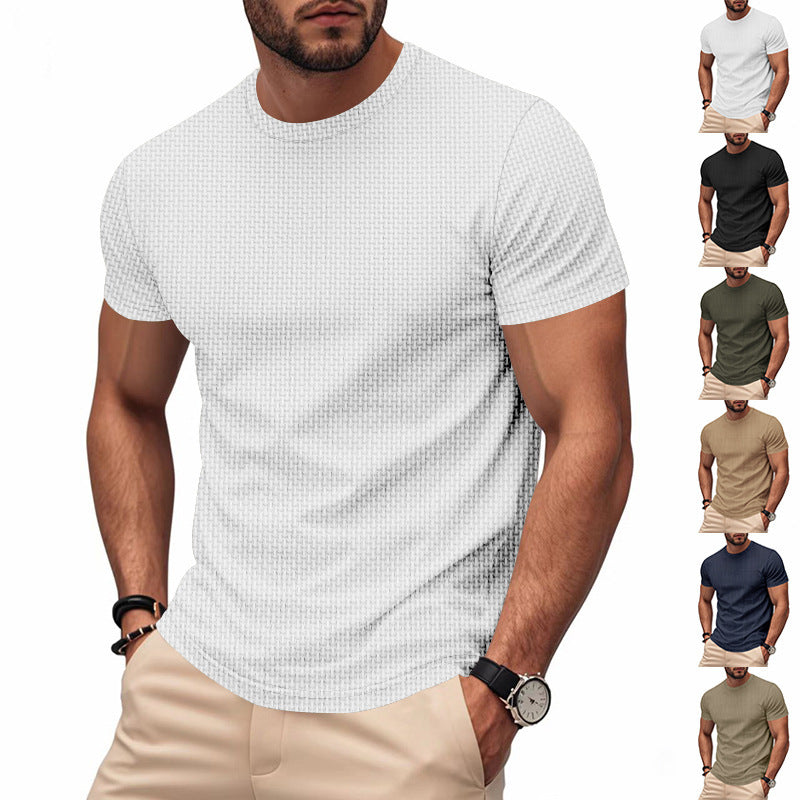 Herren Atmungsaktives Kurzarm-T-Shirt mit stylischem Reißverschluss EB