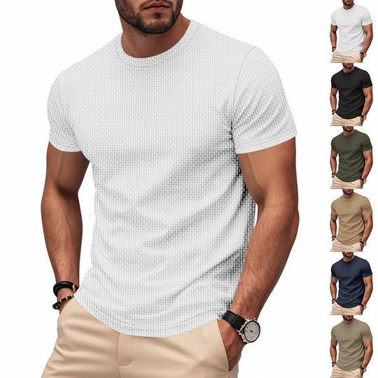 Herren Atmungsaktives Kurzarm-T-Shirt mit stylischem Reißverschluss EB