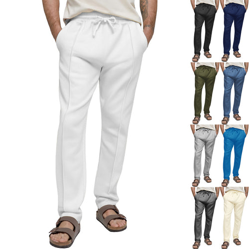 Herren sportliche Freizeithose mit elastischem Bund und seitlichen Eingrifftaschen EB