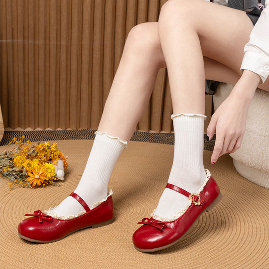 Damen Ballerina-Schuhe mit eleganter Riemchen-Detail und bequemer Sohle EB