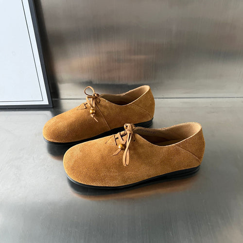Damen Mokassins mit bequemer Innensohle und modischem Schnürdesign EB