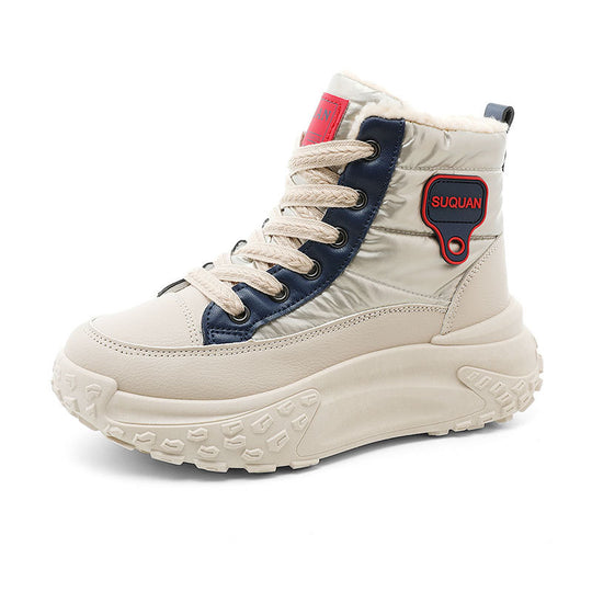 Damen Winterliche High-Top Sneaker mit kuscheligem Innenfutter und robustem Sohlenprofil EB