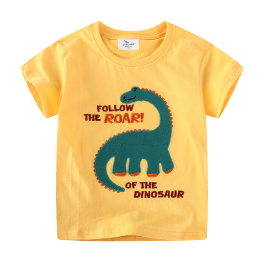 Jungen T-Shirt mit kreativen Dinosaurier-Applikationen EB