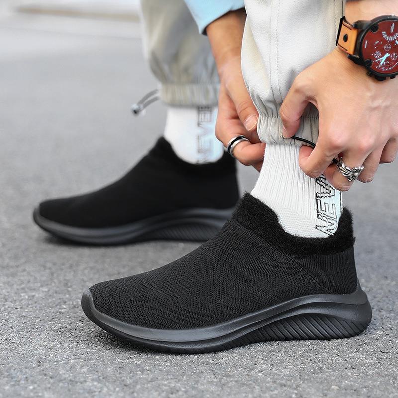 Damen Bequeme Slip-On Laufschuhe mit weich gefüttertem Kragen EB