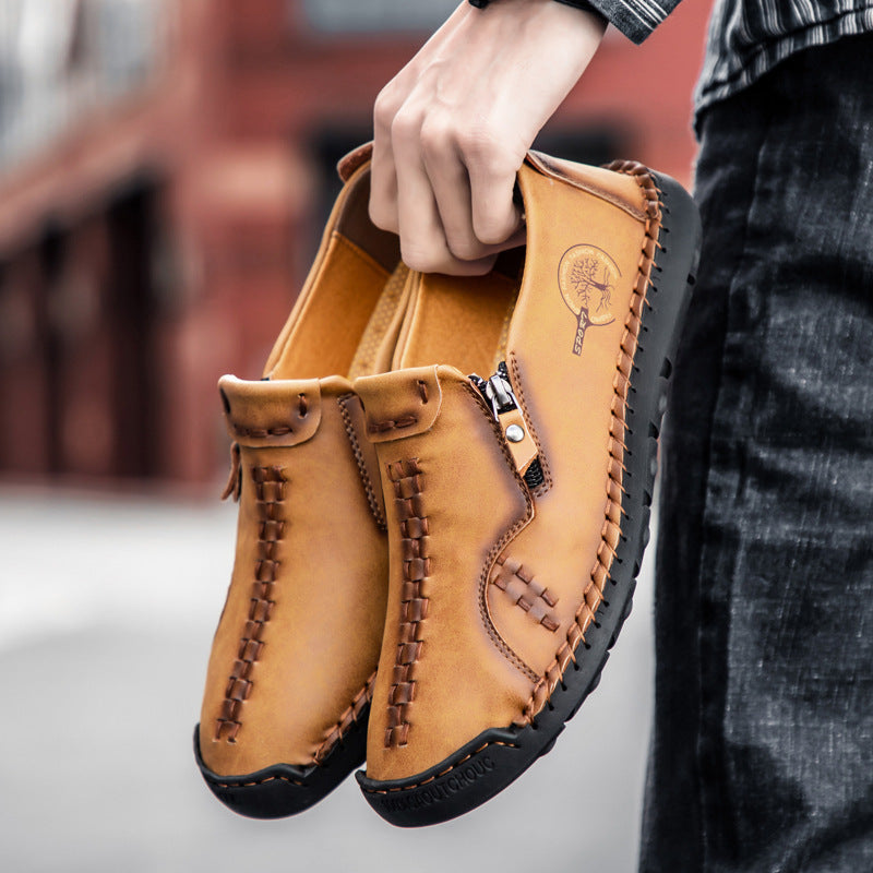 Herren lässige Leder Slipper EB