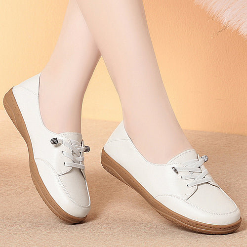 Damen Komfortable Sneaker mit elastischen Schnürsenkeln und atmungsaktivem Innenfutter EB
