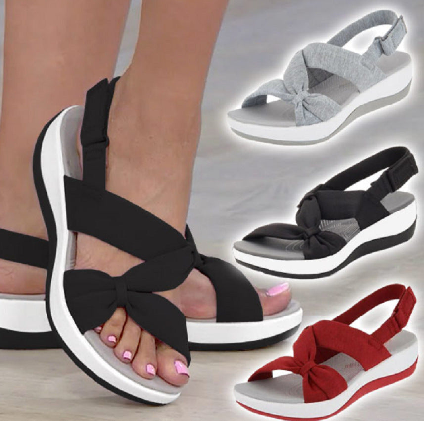 Damen komfortable Zehentrenner-Sandalen mit verstellbarem Riemendesign EB