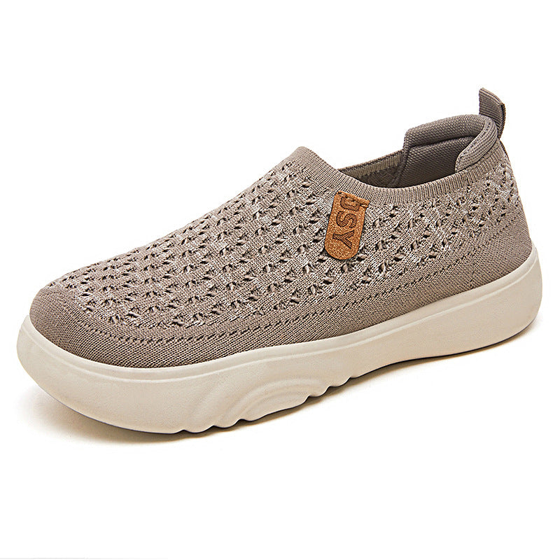 Damen Zeitlose Slip-On Sneakers mit elastischem Obermaterial EB