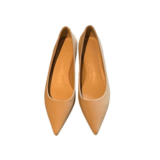 Damen elegante spitze Ballerinas aus hochwertigem Leder EB