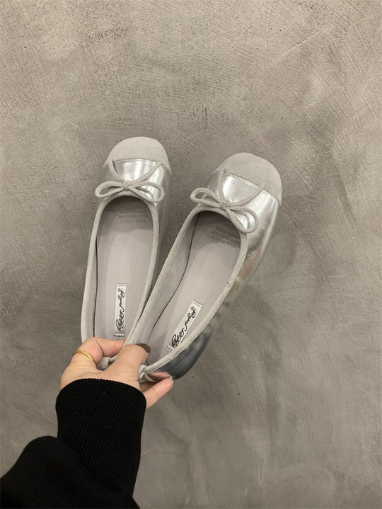 Damen Ballerinas mit zierlichem Schleifenakzent und weichem Innenfutter EB