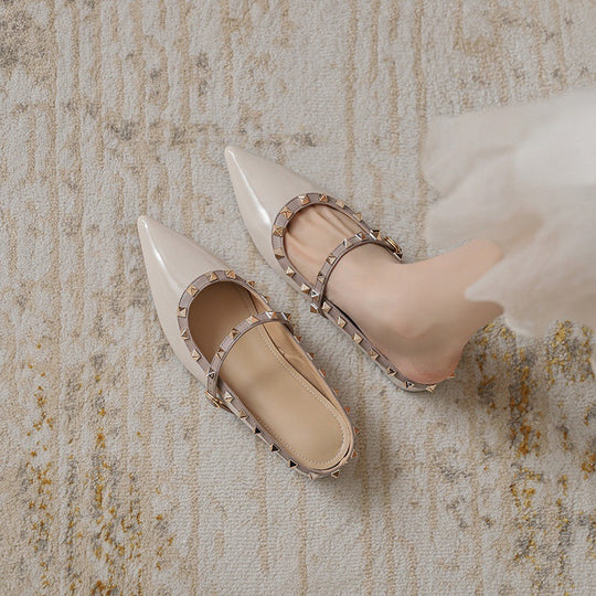 Damen elegante Slingback-Pumps mit zierlichem Riemchendesign EB