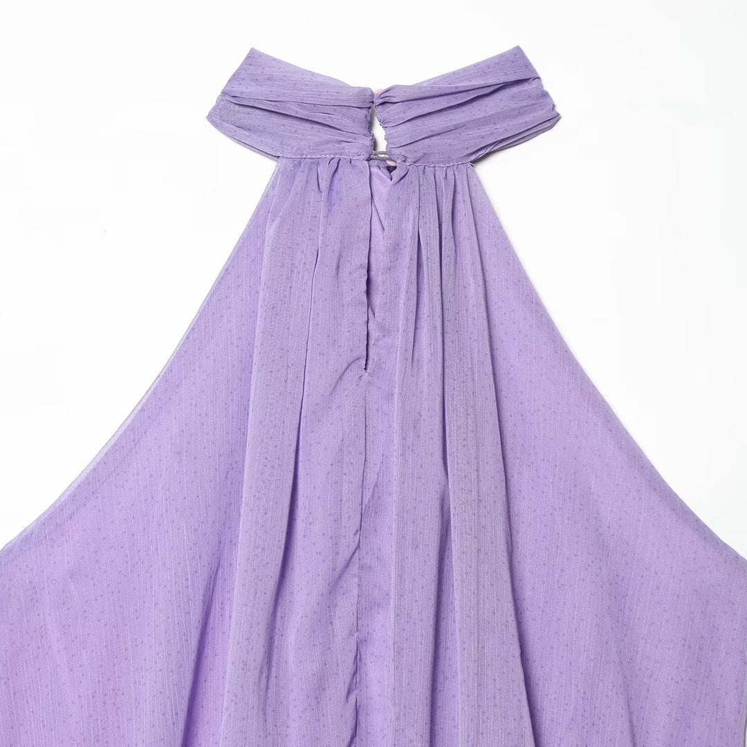 Damen Haltertop mit eleganter Drapierung und hochwertigen Stoffen EB