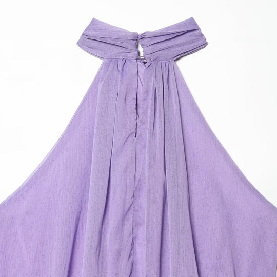 Damen Haltertop mit eleganter Drapierung und hochwertigen Stoffen EB