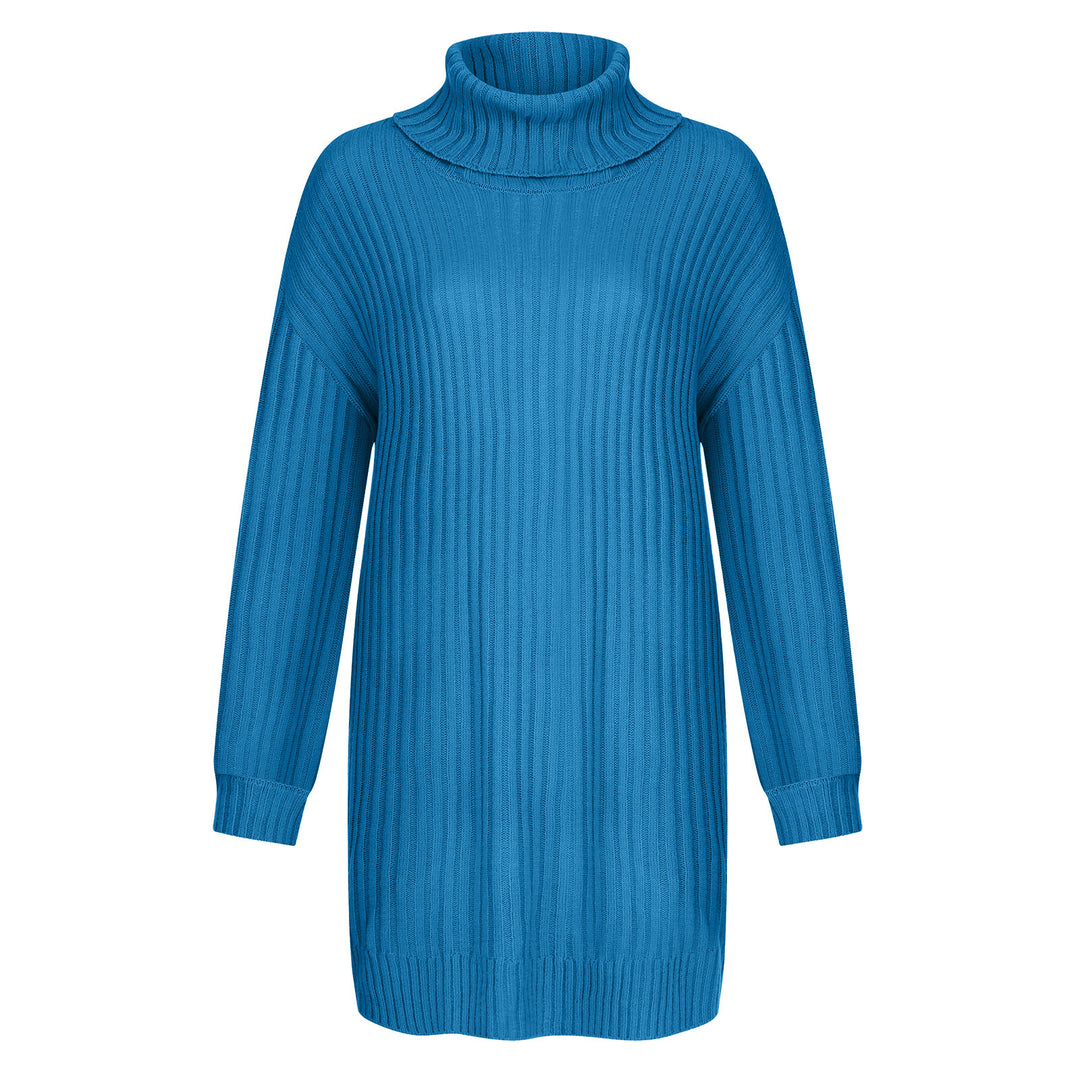 Damen Grobstrick Rollkragenpullover im lässigen Schnitt EB