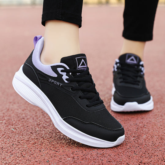 Damen Leichte Fitness-Sneaker mit atmungsaktiver Mesh-Oberfläche und bequemer Dämpfung EB