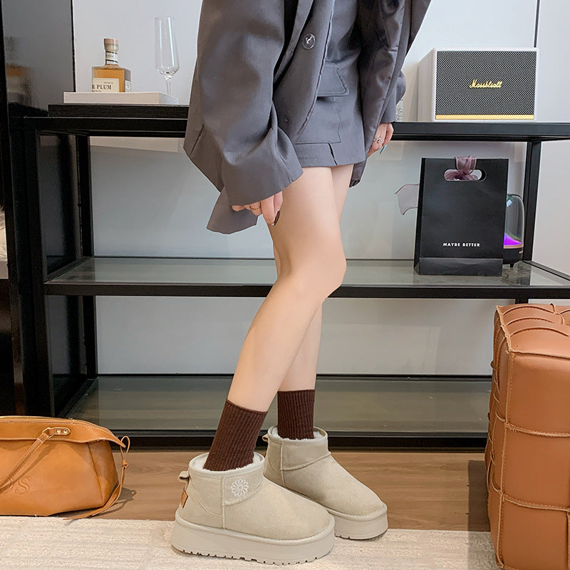 Damen bequeme Winterboots mit ergonomischem Innenfutter und rutschfester Sohle EB